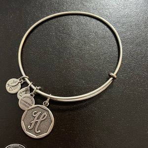 Alex and ani silver H bracelet
